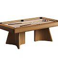 Modern Wooden Billiard Entertainment Table With Smooth Tabletop Balls And Cues