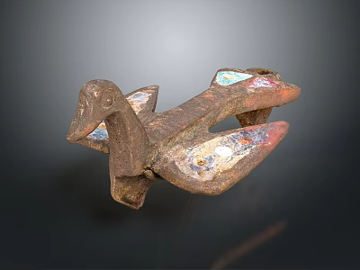 Vintage Duck Shaped Household Item With Colorful Decorations And Retro Design 3d model