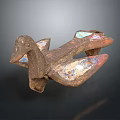 Vintage Duck Shaped Household Item With Colorful Decorations And Retro Design