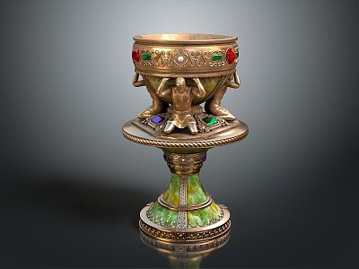 Modern Holy Grail Communion Cup Gold Cup Treasure Cup 3d model