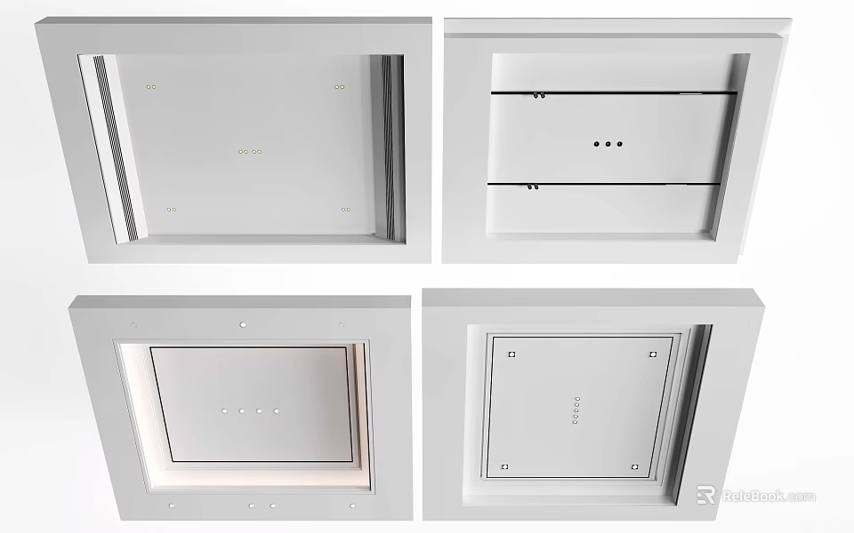 Modern Ceiling Designs With Different Structural Features 3d model