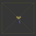 Exquisite Butterfly Shaped Jewelry With Blue Enamel Wings And Gold Decorative Patterns
