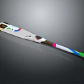 Modern Baseball Bat With Abstract Colorful Patterns And Multi Colored Grip