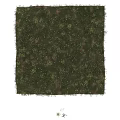 Natural Style Decorative Ornament Set With Green Grass Dandelions And Small Yellow Flowers