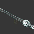 Ornate Sword With Purple Blade Golden Hilt And Circular Ornament