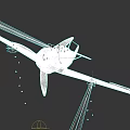Yellow Propeller Fighter Jet Flying With Smoke Trails In Sky