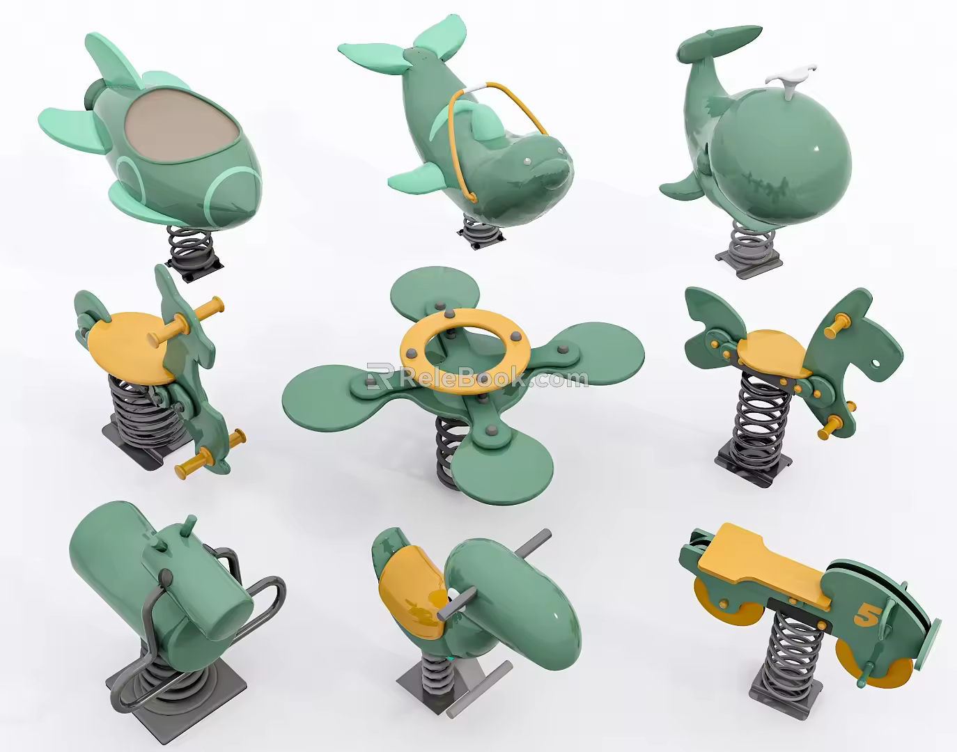 Modern rocking horse rocking 3d model