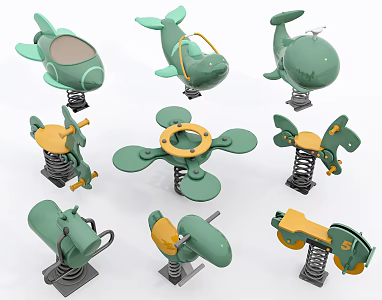 Modern rocking horse rocking 3d model