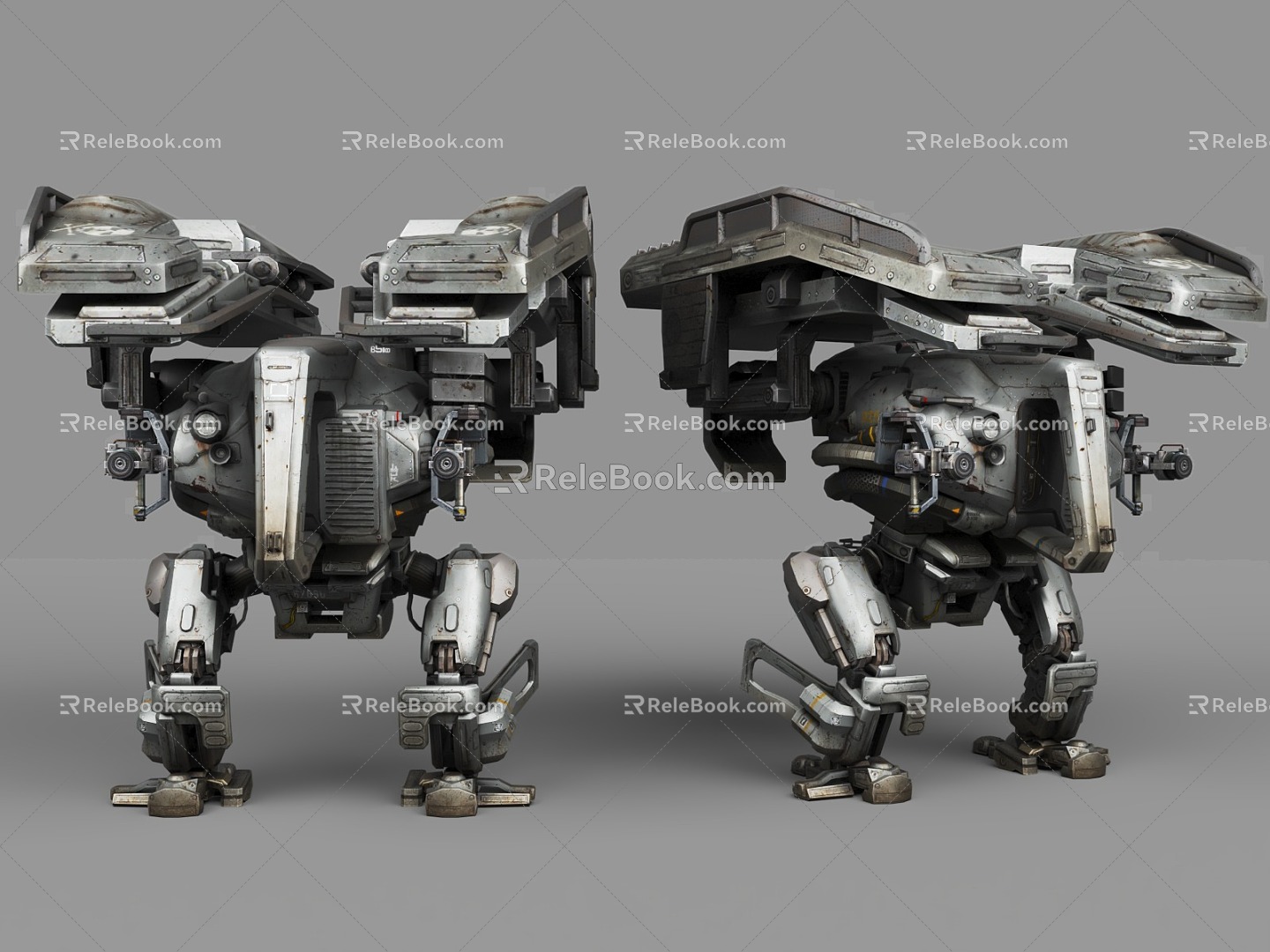 Cyberpunk style sci-fi robot mechah century sci-fi style hard surface robot intelligent robot war robot war machine 3d model