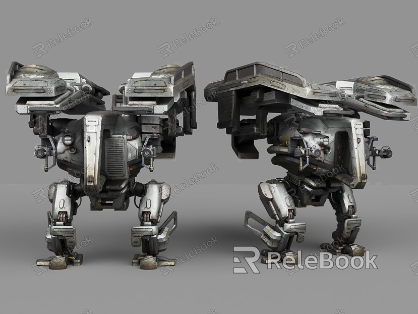 Cyberpunk style sci-fi robot mechah century sci-fi style hard surface robot intelligent robot war robot war machine model