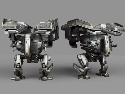 Metal Mech Game Movie Character With Mechanical Structure And Visible Joints 3d model