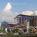 New Chinese Hotel Architecture 3d model
