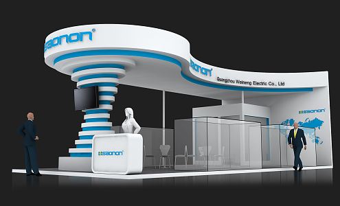 Modern Exhibition Engineering Machinery Exhibition Booth Exhibition Hall Exhibition Temporary Exhibition Expo 3d model