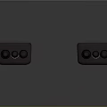 Two Black Walkie Talkies As Electronic Communication Devices With Digital Display And Antennas
