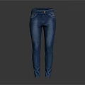 Blue Slim Fit Denim Jeans With High Waist Design And Casual Look