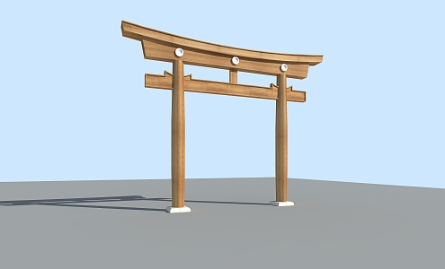 new chinese style gate 3d model