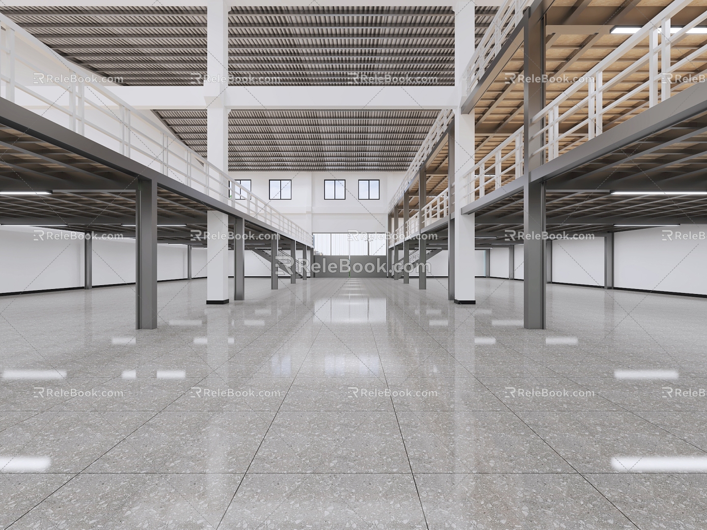 Factory workshop warehouse 3d model