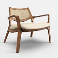 Modern Accent Chair with Wooden Frame Mesh Backrest Padded Seat and Minimalist Design