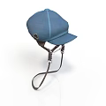 Blue Strapped Hat For Daily Use With Comfortable Design And Durable Material 3d model