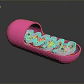 Pink Capsule Shaped Daily Life Product With Blue Base Green Decorations And Wavy Interior Track