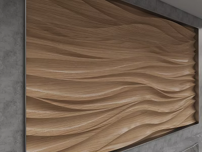 Modern background wall 3d model