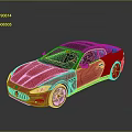 Red Sports Car With Black Roof And Sleek Modern Sporty Exterior Design Features