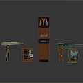 McDonald's Outdoor Signage Featuring Menu Boards Canopy And Pillar Design