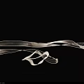 Elegant Unique Modern Chandelier With Sleek Curved Metallic Lines And Artistic Design