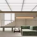 LIVVAN Modern Clothing Store Interior With Display Mannequin Bench And Green Plant