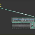 Vintage Radio Classic Electronic Appliance With Long Antenna And Retro Tuning Dial