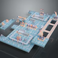 Modern Space Station Space Factory Sci-Fi Architecture Future Architecture 3d model