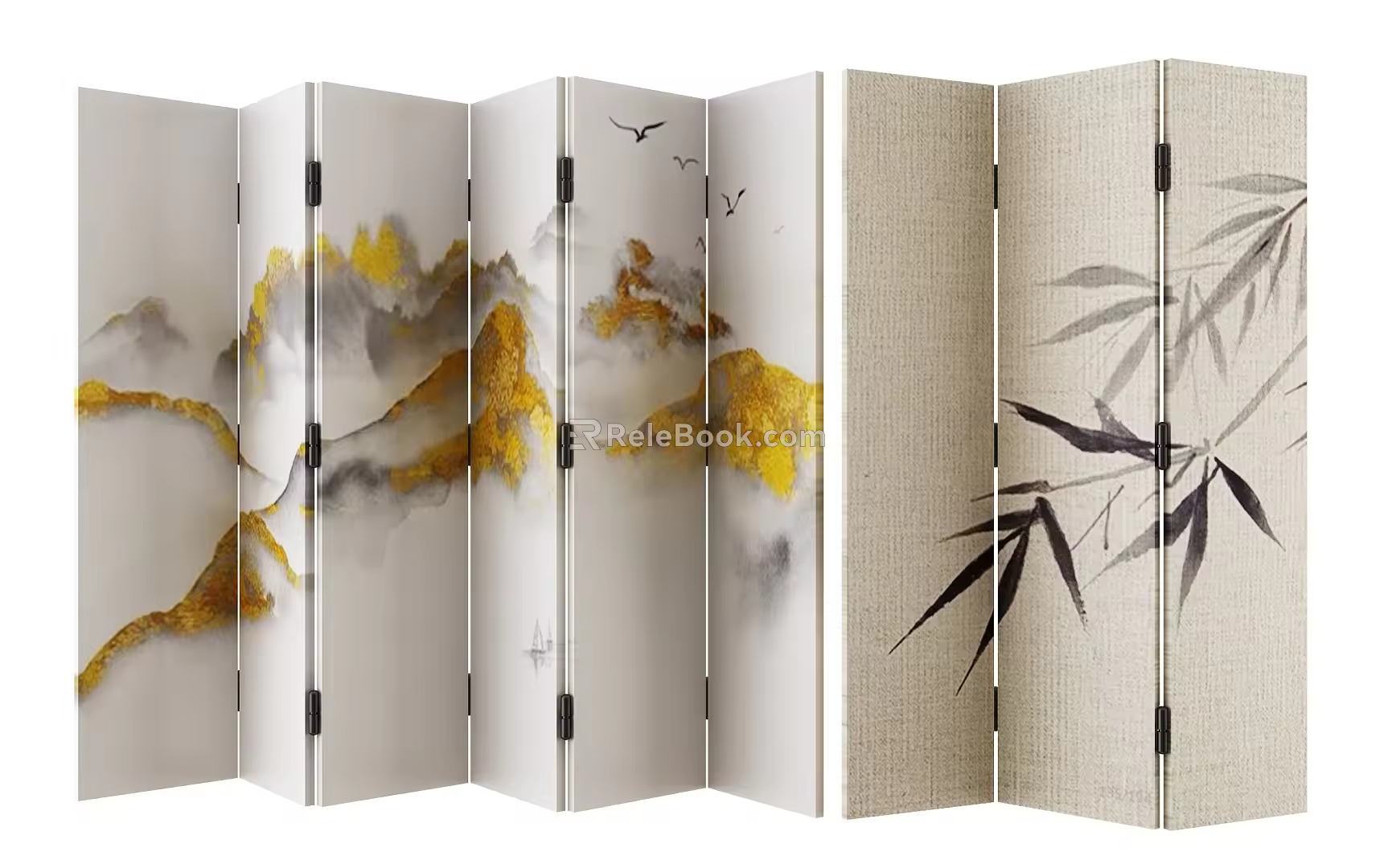 new chinese style screen 3d model
