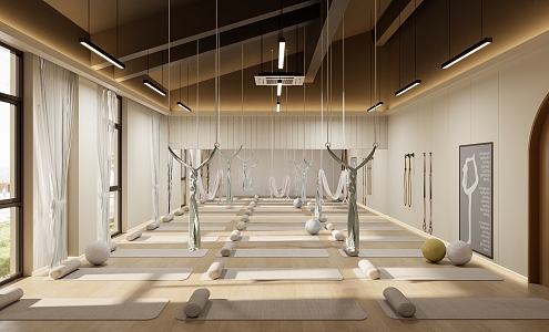 Modern Yoga Room 3d model