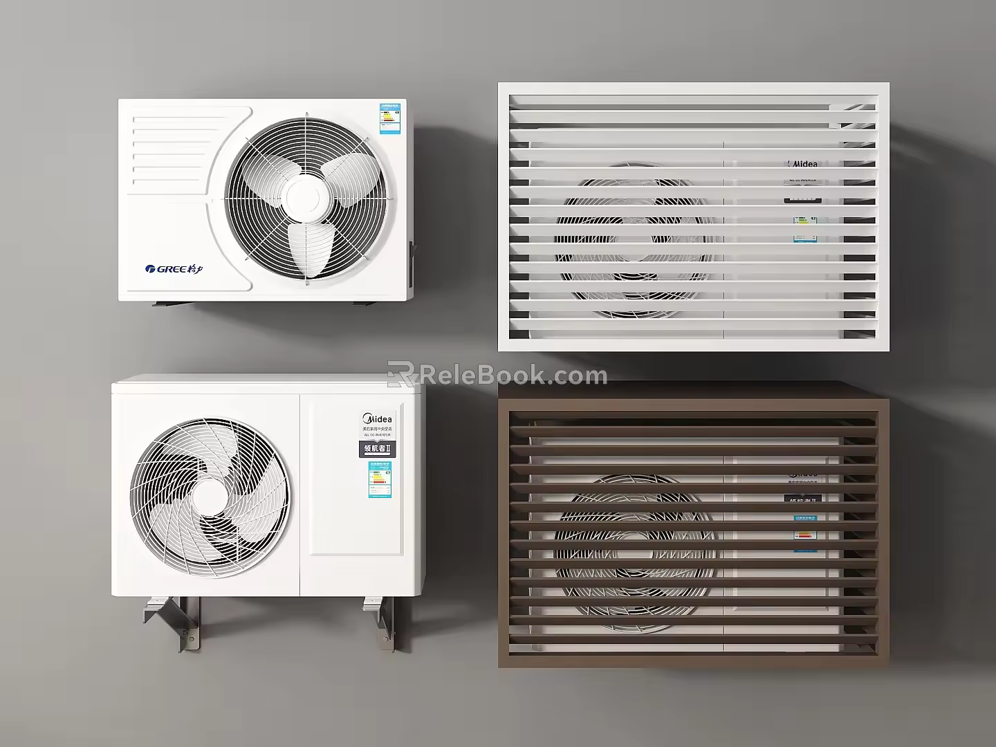 Modern air conditioner external unit 3d model