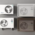 Modern air conditioner external unit 3d model