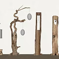 Log Floor Lamp Log Floor Lamp 3d model
