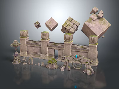 modern city wall stone city wall ancient city wall 3d model modern city wall stone city wall ancient city wall 3d model