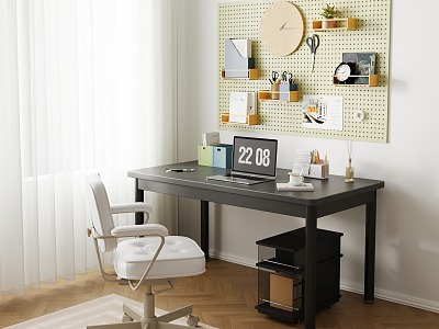 Modern desk and chair combination Textures desk and chair combination model