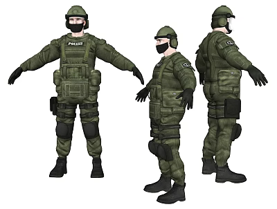 Modern Soldier Special Forces Combination 3d model Modern Soldier Special Forces Combination 3d model