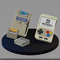 Martendo Game Cartridge And Controller On Black Display Stand 3d model