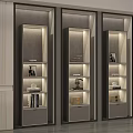 Modern Style Decorative Cabinets With Glass Doors Interior Lighting And Display Shelves
