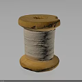 Decorative Wooden And Stone Cylindrical Piece With Polished Wooden Bases And Textured Stone Middle