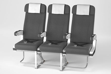 Aircraft Seat Realistic Chair Seat Leisure Chair Public Chair Stool Aircraft Aviation Armchair 3d model