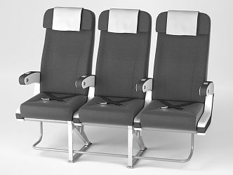 Aircraft Seat Realistic Chair Seat Leisure Chair Public Chair Stool Aircraft Aviation Armchair 3d model