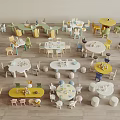 Children's Tables and Chairs Leisure Tables and Chairs Game Tables and Chairs Learning Tables and Chairs Building Blocks Tables and Chairs Kindergarten Tables and Chairs 3d model