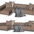 Modern corner sofa multiplayer sofa 3d model
