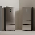 Modern refrigerator combination 3d model