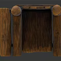 Rustic Wooden Leisure Chair With Natural Wood Grain Armrests And Backrest Design