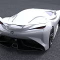 White Modern Sports Car With Aerodynamic Body And Futuristic Look