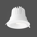 Modern Recessed Downlight Spotlight With White Frame Black Heat Sink And LED Light Source